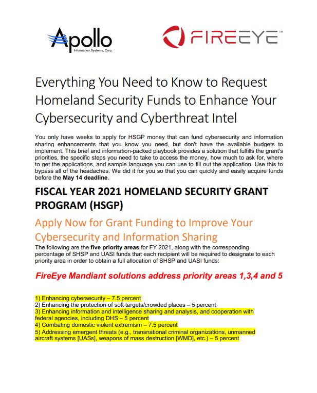 Everything You Need to Know to Request Homeland Security Funds to Enhance Your Cybersecurity and Cyberthreat Intel