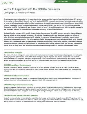 Vectra AI Alignment with the SPARTA Framework