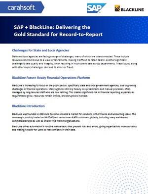 SAP + BlackLine: Delivering the Gold Standard for Record to Report Webinar Digest - SLED Edition