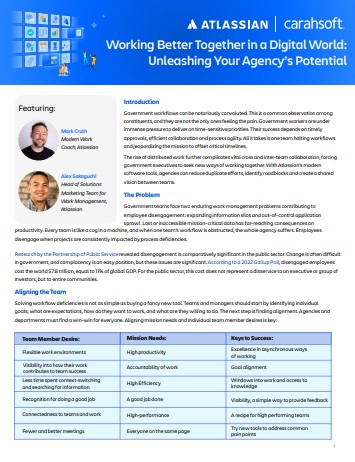 Working Better Together in a Digital World: Unleashing Your Agency's Potential