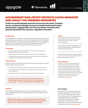 Government Non-Profit Protects Cloud-Migrated and Legacy On-Premises Resources