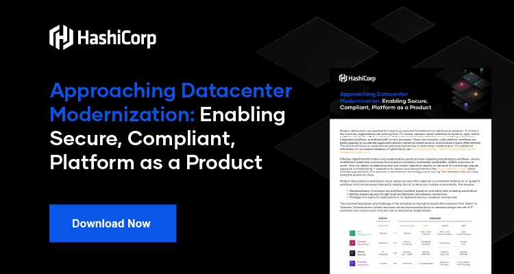 Approaching Datacenter Modernization: Enabling Secure, Compliant, Platform as a Product
