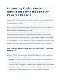 Enhancing Fusion Center Intelligence with Indago's AI-Powered Reports