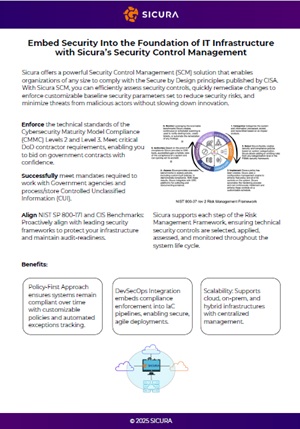 Embed Security Into the Foundation of IT Infrastructure with Sicura’s Security Control