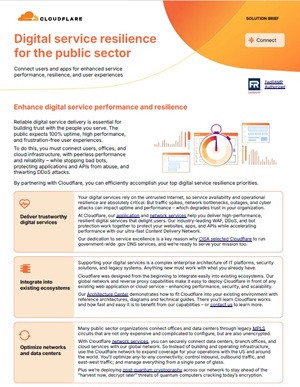 Digital Service Resilience for the Public Sector
