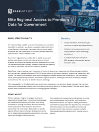 Elite Regional Access to Premium Data for Government Cover