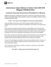 Autonomous Cyber Defense in Action: Sevii ADR APS Mitigates PHP2Shell Risk
