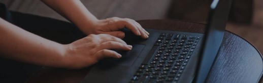 Typing on keyboard