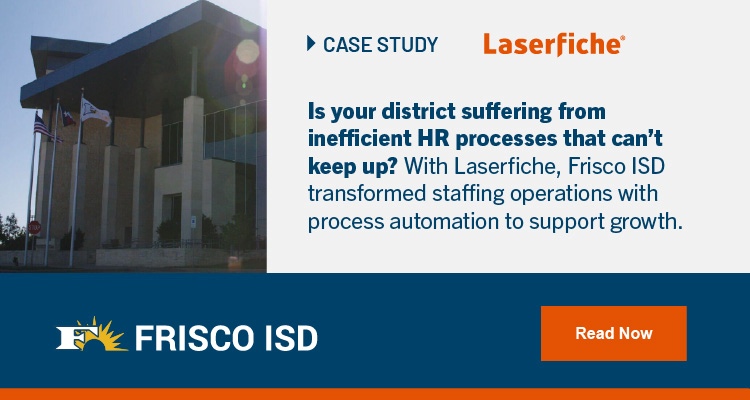 Is your district suffering from inefficient HR processes that can’t keep up? With Laserfiche, Frisco ISD transformed staffing operations with process automation to support growth.