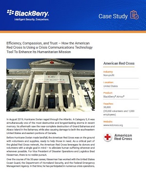 Efficiency, Compassion, and Trust – How the American Red Cross Is Using a Crisis Communications Technology Tool To Enhance Its Humanitarian Mission