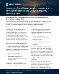 Leveraging Babel Street Insights Investigator for Crisis Response and Complex Industry Investigations