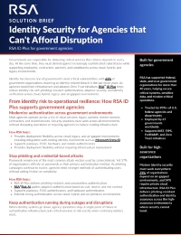 Identity Security for Agencies that Can't Afford Disruption
