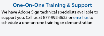 Sign One On One Training and Support