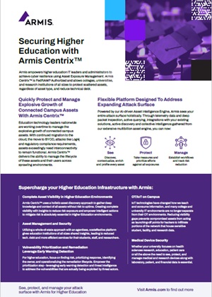 Securing Higher Education with Armis Centrix™