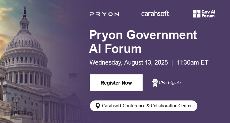 Pryon Government AI Forum Banner