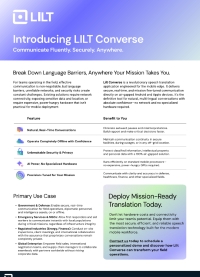 Introducing LILT Converse: Communicate Fluently. Securely. Anywhere.