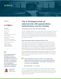 City of Southgate Levels Up Cybersecurity with Passwordless Authentication and the YubiKey