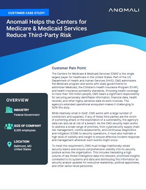 Anomali helps the Centers for Medicare & Medicaid Services Reduce Third-Party Risk