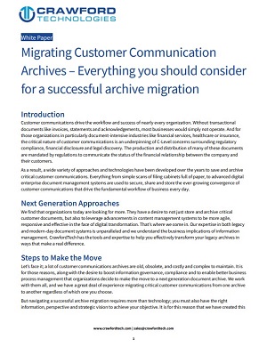 Migrating Customer Communication Archives – Everything you should consider for a successful archive migration