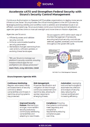 Accelerate cATO and Strengthen Federal Security with Sicura’s Security Control Management