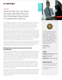 Protecting Critical Workforce Systems: How Mississippi Modernized Cybersecurity with Fortinet