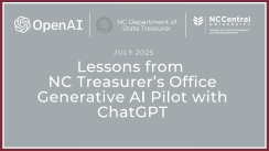 Lessons from NC Treasurer’s Office Generative AI Pilot with ChatGPT