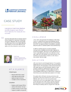 Lawrence Livermore Deploys World’s Largest Tape Library from Spectra for Exascale Era Success