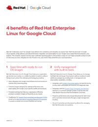 4 benefits of Red Hat Enterprise Linux for Google Cloud