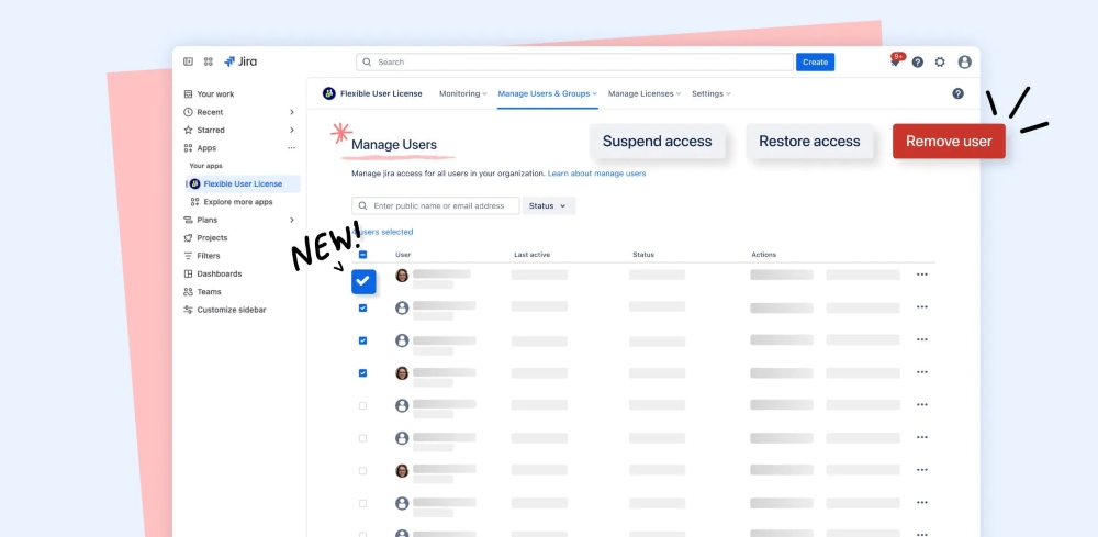 Flexible User License – Auto User Management for Jira & (Cloud & Data Center)