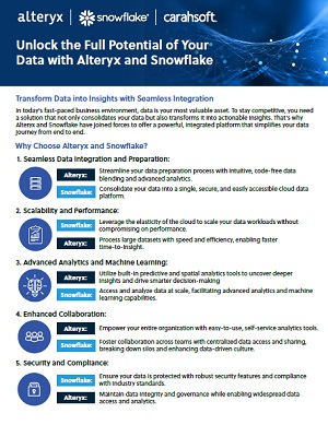 Unlock the Full Potential of Your Data with Alteryx and Snowflake