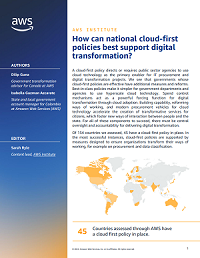 How can national cloud-first policies best support digital transformation?