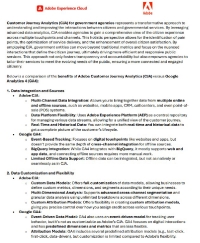 Customer Journey Analytics (CJA) for Government Agencies