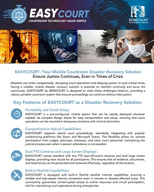 EASYCOURT: Your Mobile Courtroom Disaster Recovery Solution