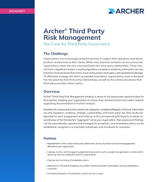 Archer Third Party Risk Management