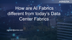 AI Fabrics VS Data Center Fabrics