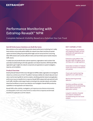 Performance Monitoring with ExtraHop RevealX™ NPM