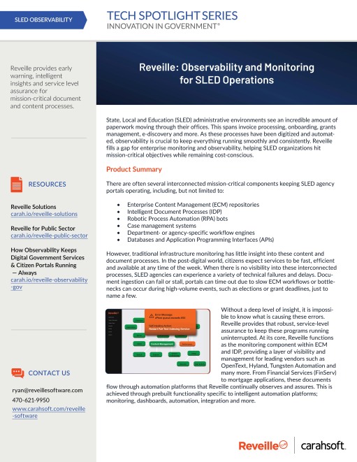 Tech Spotlight Reveille SLED Operations 2026
