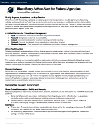 BlackBerry AtHoc: Alert for Federal Agencies Networked Mass Notification