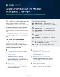 Babel Street: Solving the Modern Intelligence Challenge