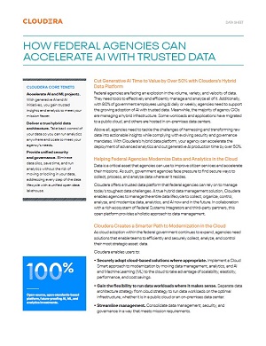 How Federal Agencies can Accelerate AI with Trusted Data