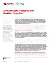 EnterpriseDB Postgres and Red Hat OpenShift