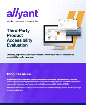 Third-Party Product Accessibility Evaluation