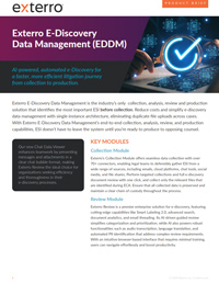 Exterro E-Discovery Data Management (EDDM)