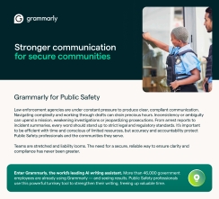 Stronger Communication for Secure Communities - Grammarly for Public Safety