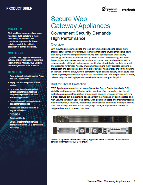 Secure Web Gateway Appliances