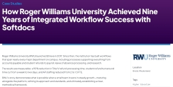 How Roger Williams University Achieved Nine Years of Integrated Workflow Success with Softdocs