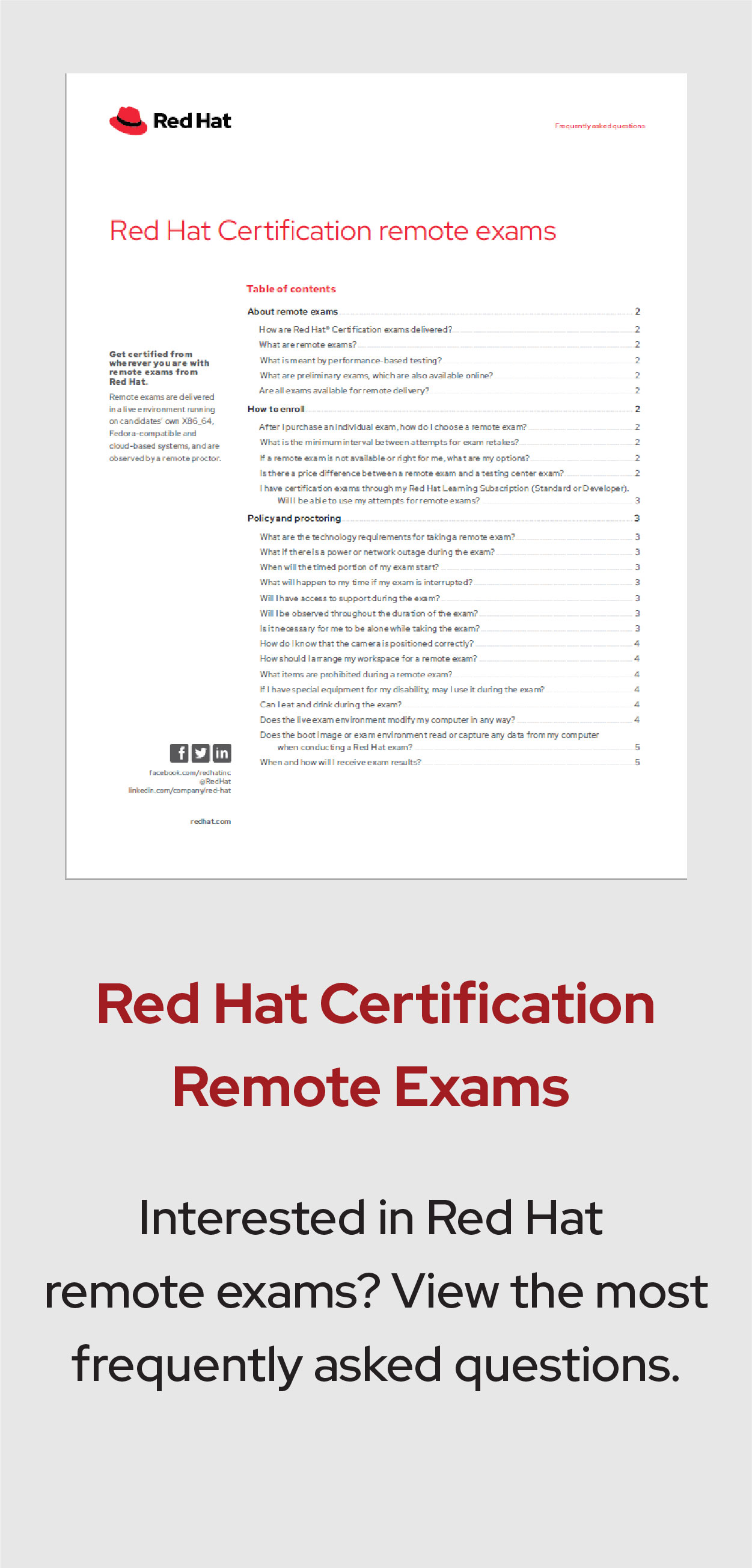 Red Hat Training Resources Landing Page preview