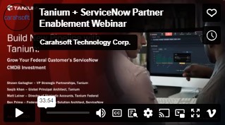 Tanium + ServiceNow Partner Enablement Webinar