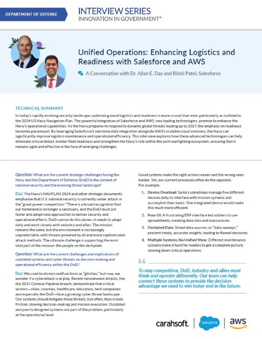 Salesforce AWS Logisitcs and Readiness Interview Series Graphic