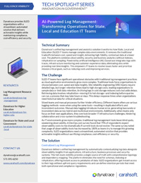 Tech Spotlight: AI-Powered Log Management: Transforming Operations for State, Local and Education IT Teams
